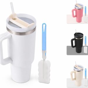 40 oz Tumbler with Handle and Straw | Insulated Stainless Steel Travel Mug with Leak Proof Lid | Cup Holder Friendly | BPA Free | Keeps Cold 12 Hours Hot 8 Hours
