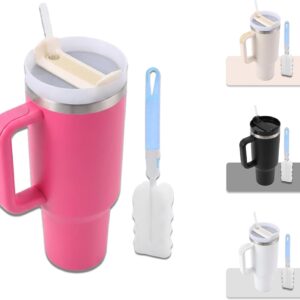 40 oz Tumbler with Handle and Straw | Insulated Stainless Steel Travel Mug with Leak Proof Lid | Cup Holder Friendly | BPA Free | Keeps Cold 12 Hours Hot 8 Hours